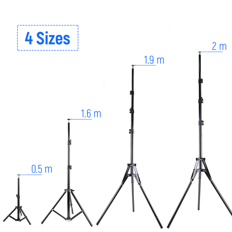 Photography Video Lighting Kit With Adjustable Tripod Stand - 200cm 160cm 50cm statyw fotograficzny stojaki