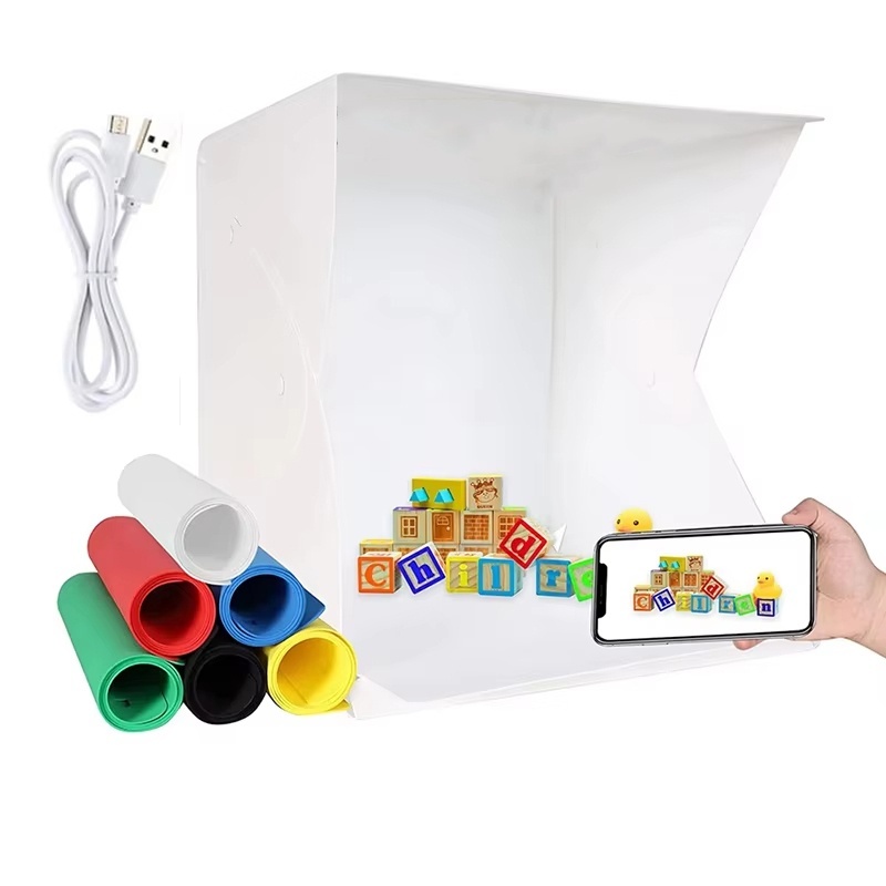 Photography Lighting Set Up - Składany Lightbox Przenośny Zestaw Oświetlenia LED