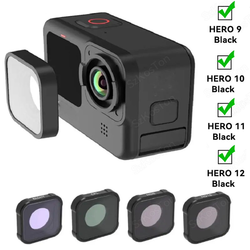 Gopro Action Camera Hero 12 Black - Zestaw filtrów CPL UV ND8 ND16