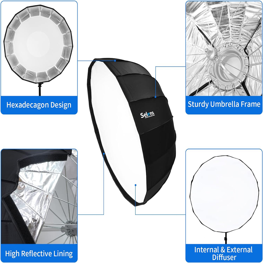 Paraboliczny softbox Selens Qu – Photography Lighting Beauty Dish recenzja i cena