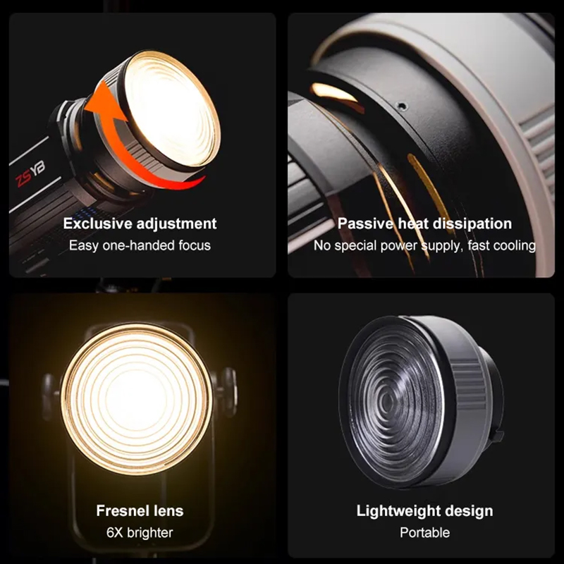 Soczewka Fresnela z regulacją  – Photography Lighting Spotlight recenzja i cena