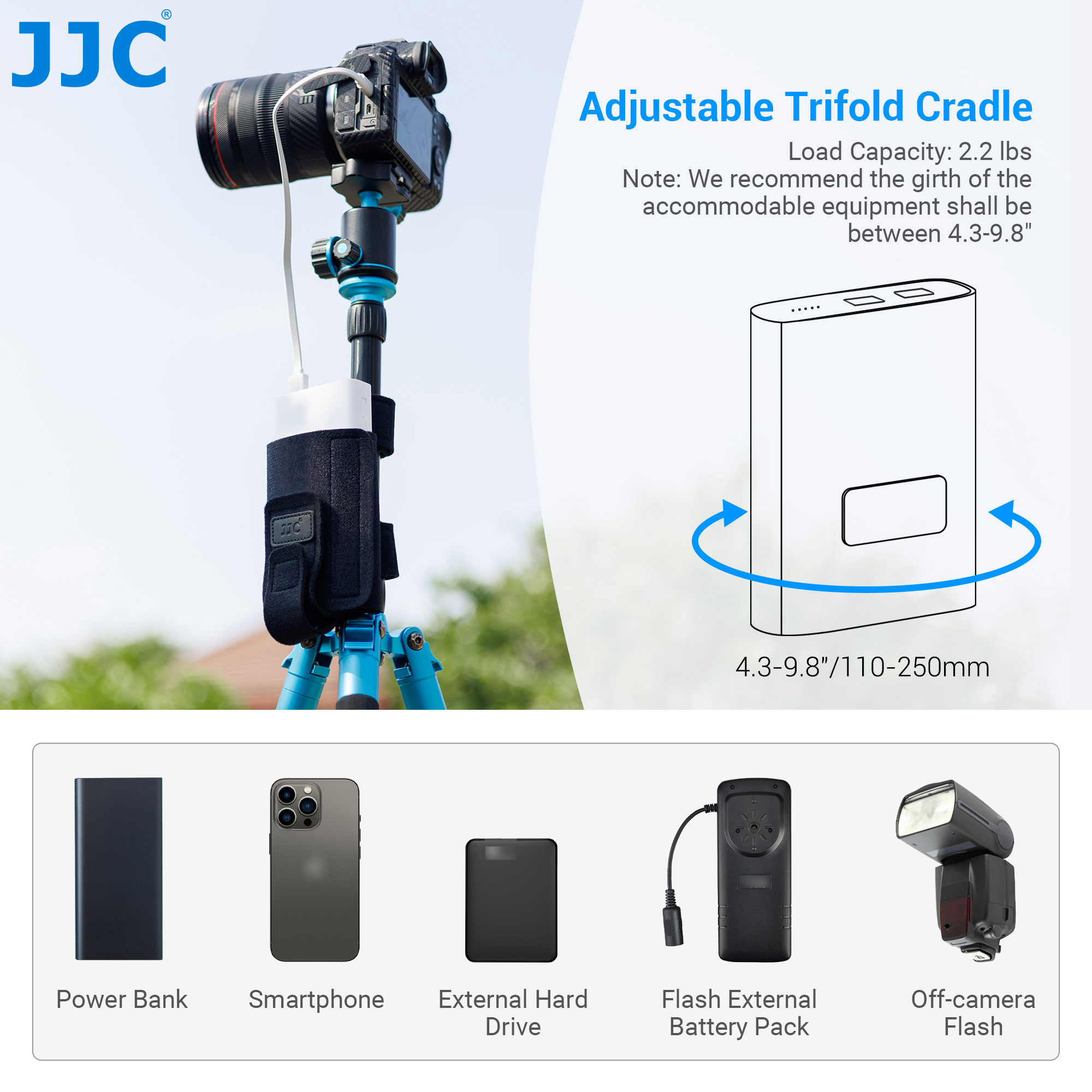 JJC Equipment Pasek montażowy  – Photography Video Lighting Kit With Adjustable Tripod Stand recenzja i cena