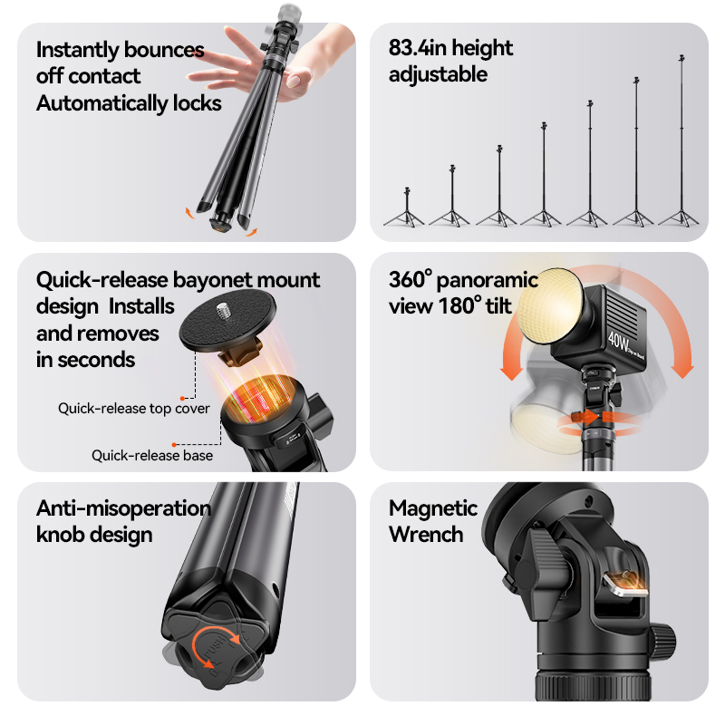 Statyw oświetleniowy COMAN MT6 – Photography Video Lighting Kit With Adjustable Tripod Stand recenzja i cena