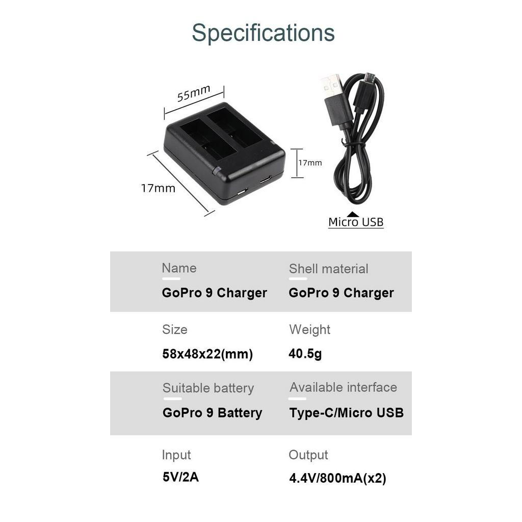 Podwójna ładowarka do baterii  – Gopro Action Camera Hero 12 Black recenzja i cena