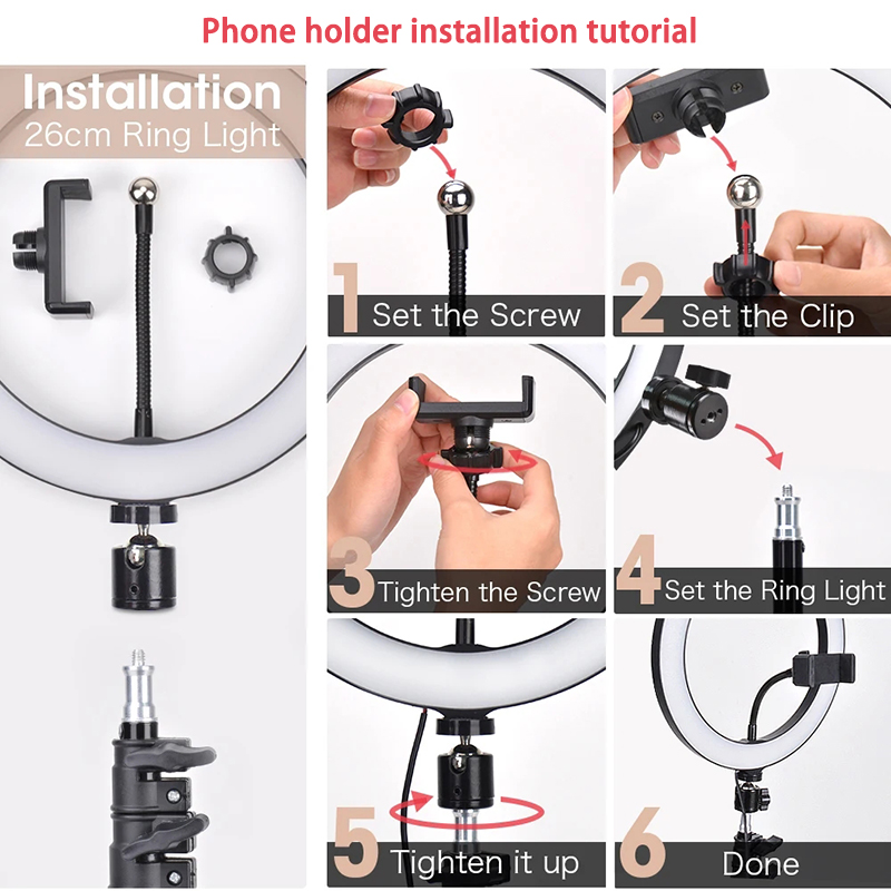 Lampa wideo 16/26/33cm, pierśc – Photography Lighting Spotlight recenzja i cena