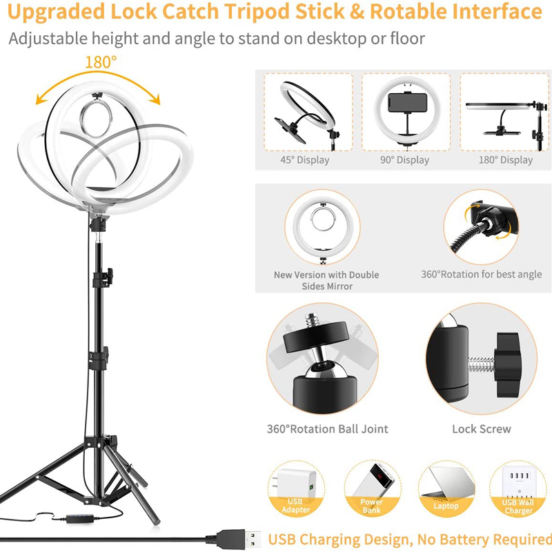 Lampa wideo 16/26/33cm, pierśc – Photography Lighting Spotlight recenzja i cena