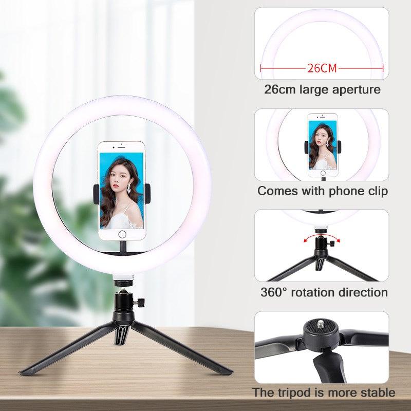 26cm 10-calowy pierścień LED d – Photography Lighting Set Up recenzja i cena