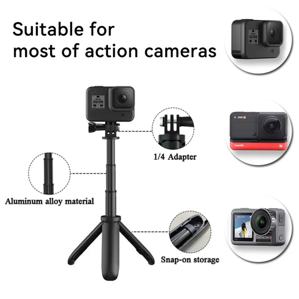 Mini wysuwany statyw Składany  – Gopro Action Camera Hero 12 Black recenzja i cena
