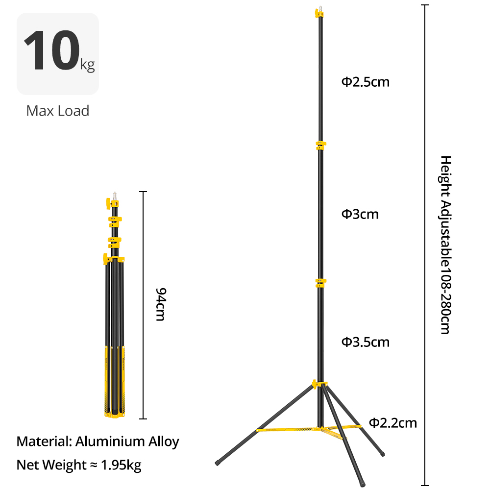 Profesjonalny statyw oświetlen – Photography Video Lighting Kit With Adjustable Tripod Stand recenzja i cena