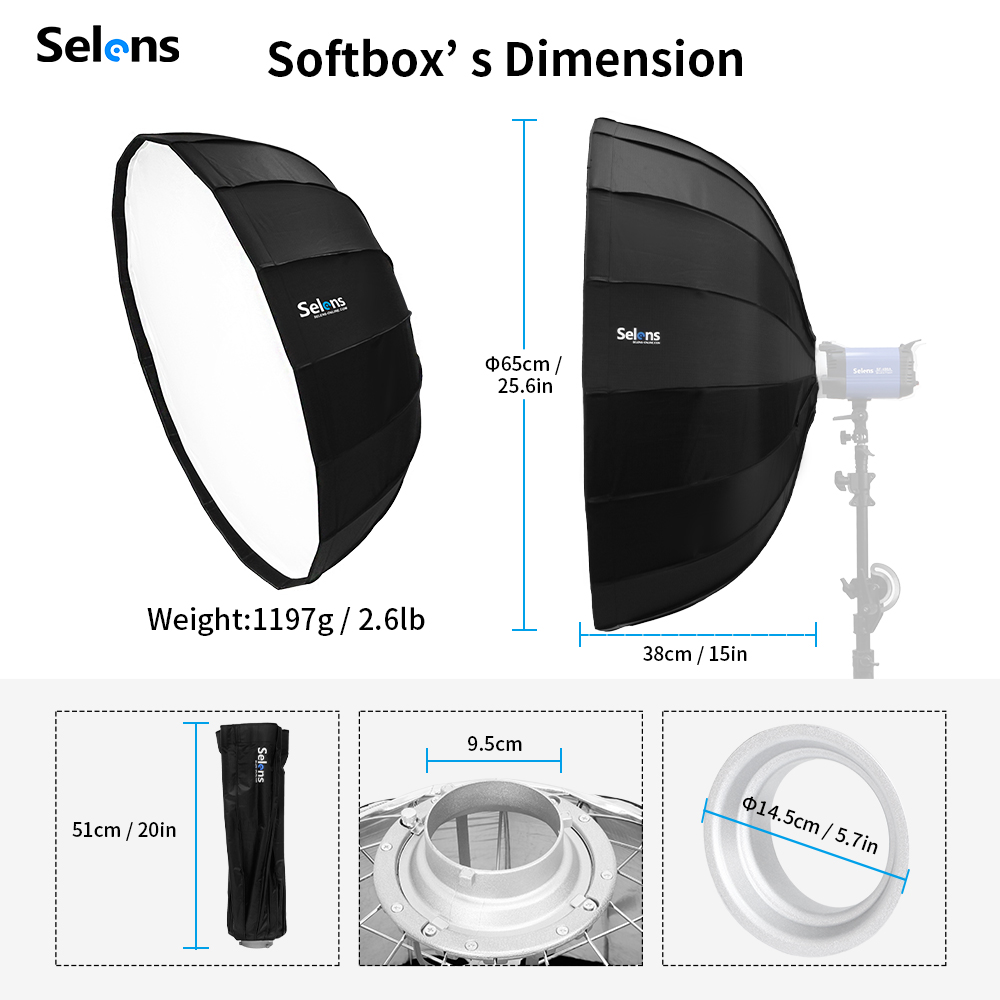 Selens dyfuzor reflektor parab – Photography Lighting Beauty Dish recenzja i cena