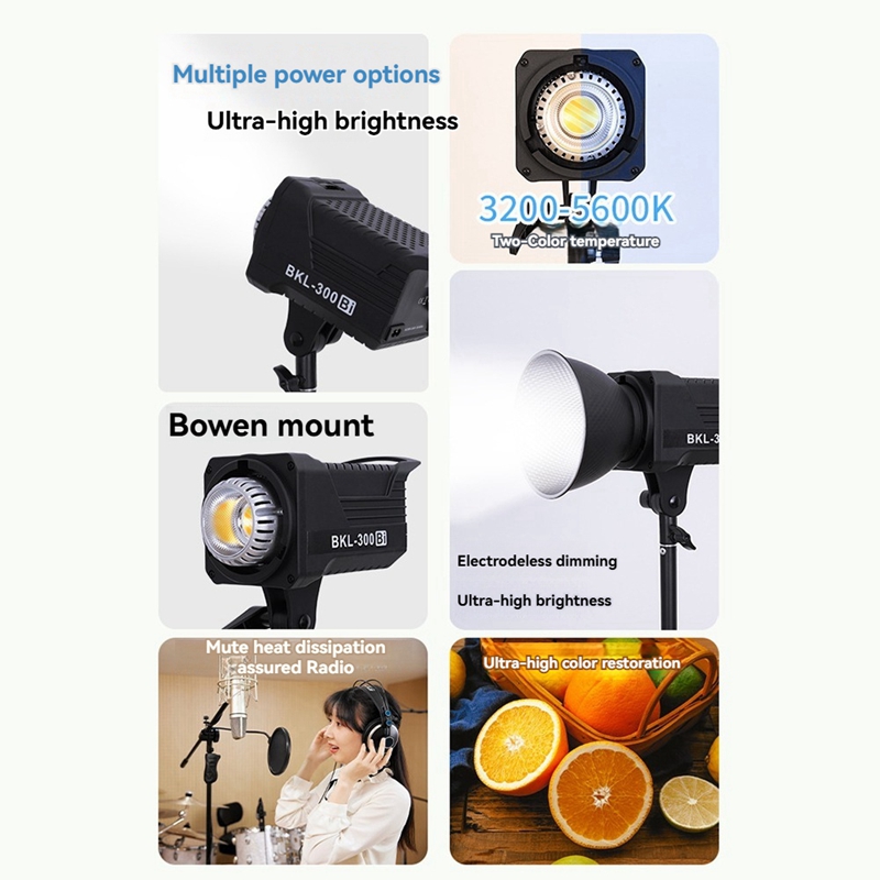 Lampa wideo Bi LED 300W, ciągł – Photography Lighting Spotlight recenzja i cena