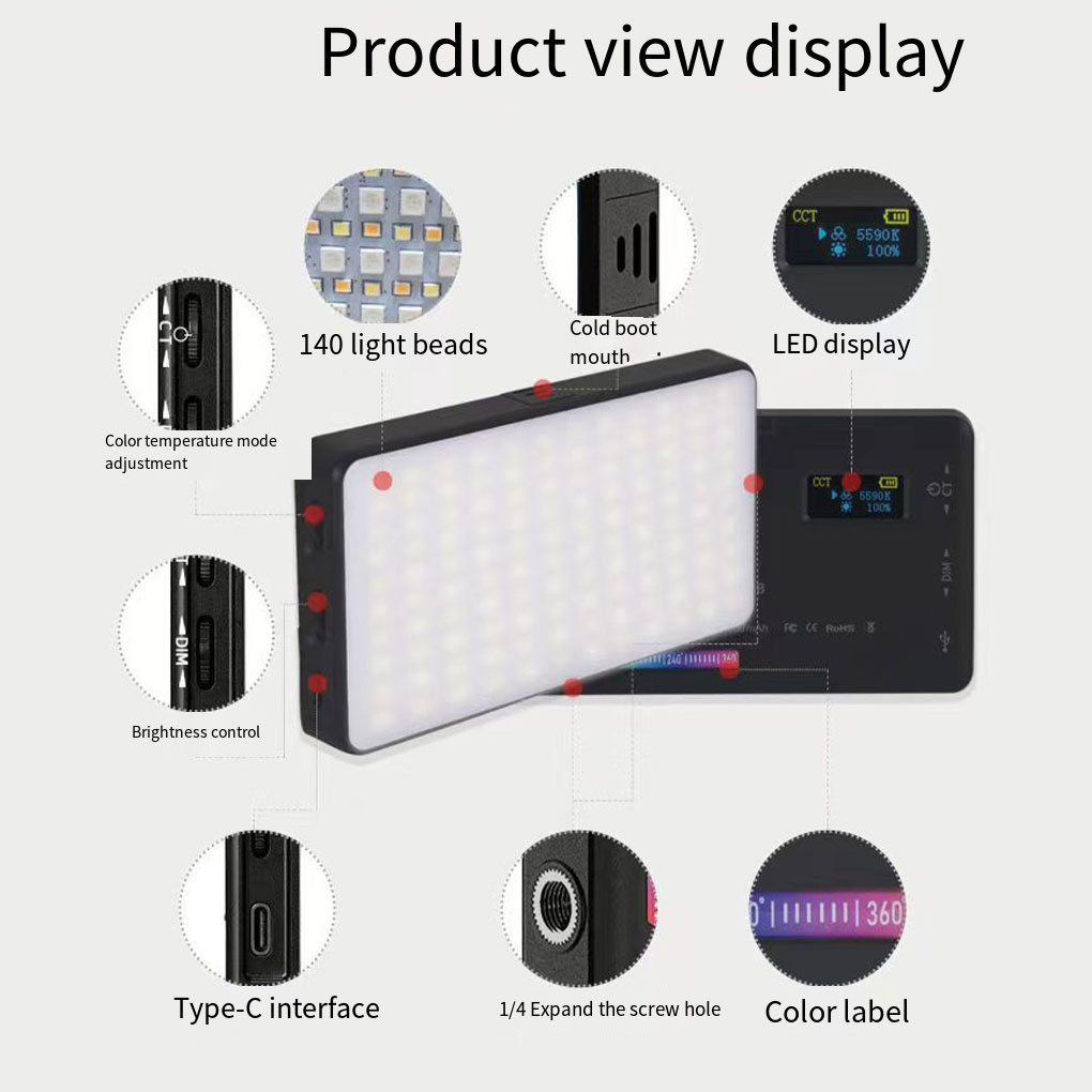 Tryby RGB Mini reflektor wypeł – Photography Lighting Spotlight recenzja i cena