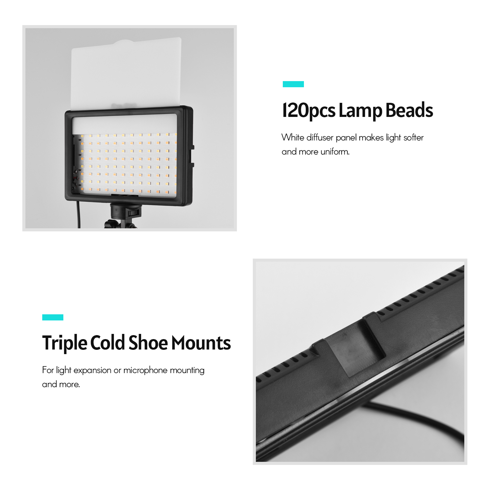 Andoer 2 szt. Zestaw światło L – Photography Video Lighting Kit With Adjustable Tripod Stand recenzja i cena