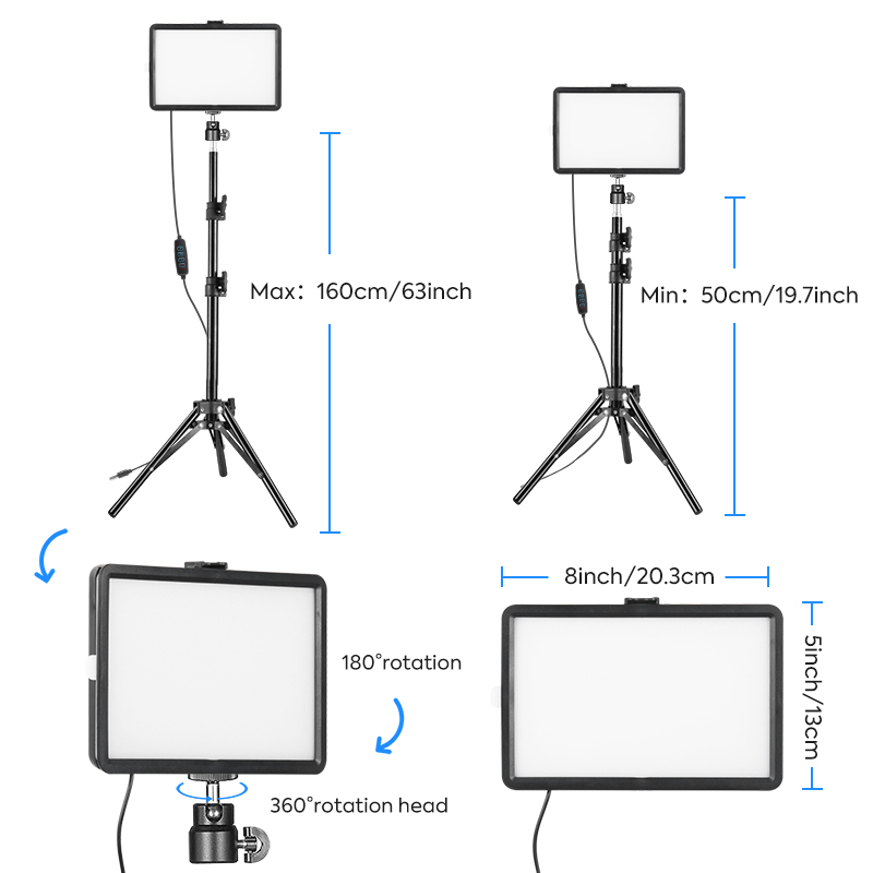 Zestaw światło LED do kamery 2 – Photography Video Lighting Kit With Adjustable Tripod Stand recenzja i cena